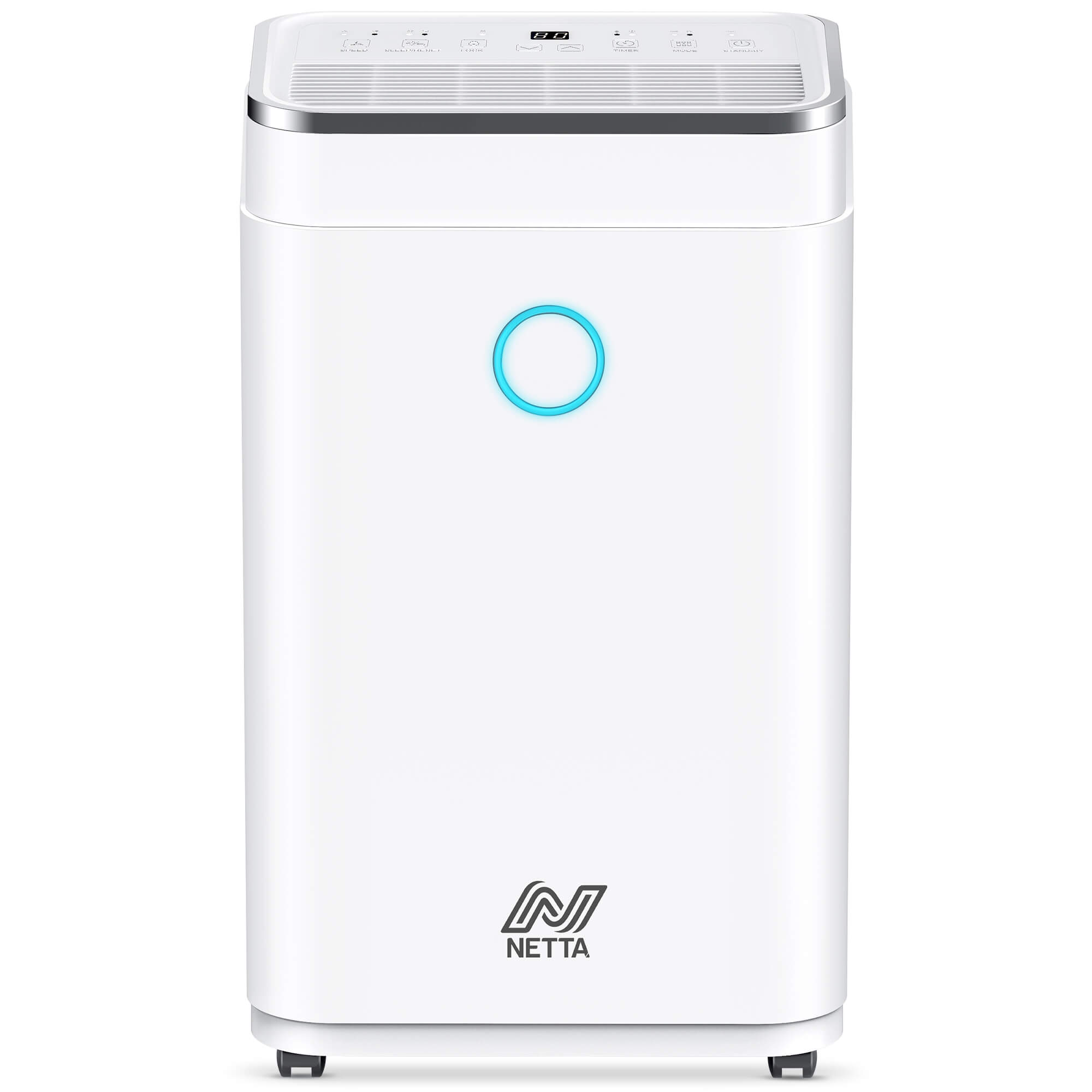 NETTA 20L Low Energy Dehumidifier Continuous Drainage Timer - Ideal for Damp, Condensation and Laundry Drying