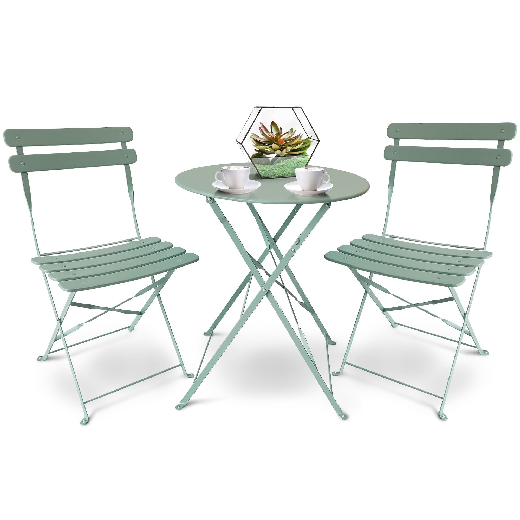 SUNMER Bistro Table & Chairs Set - Mint
