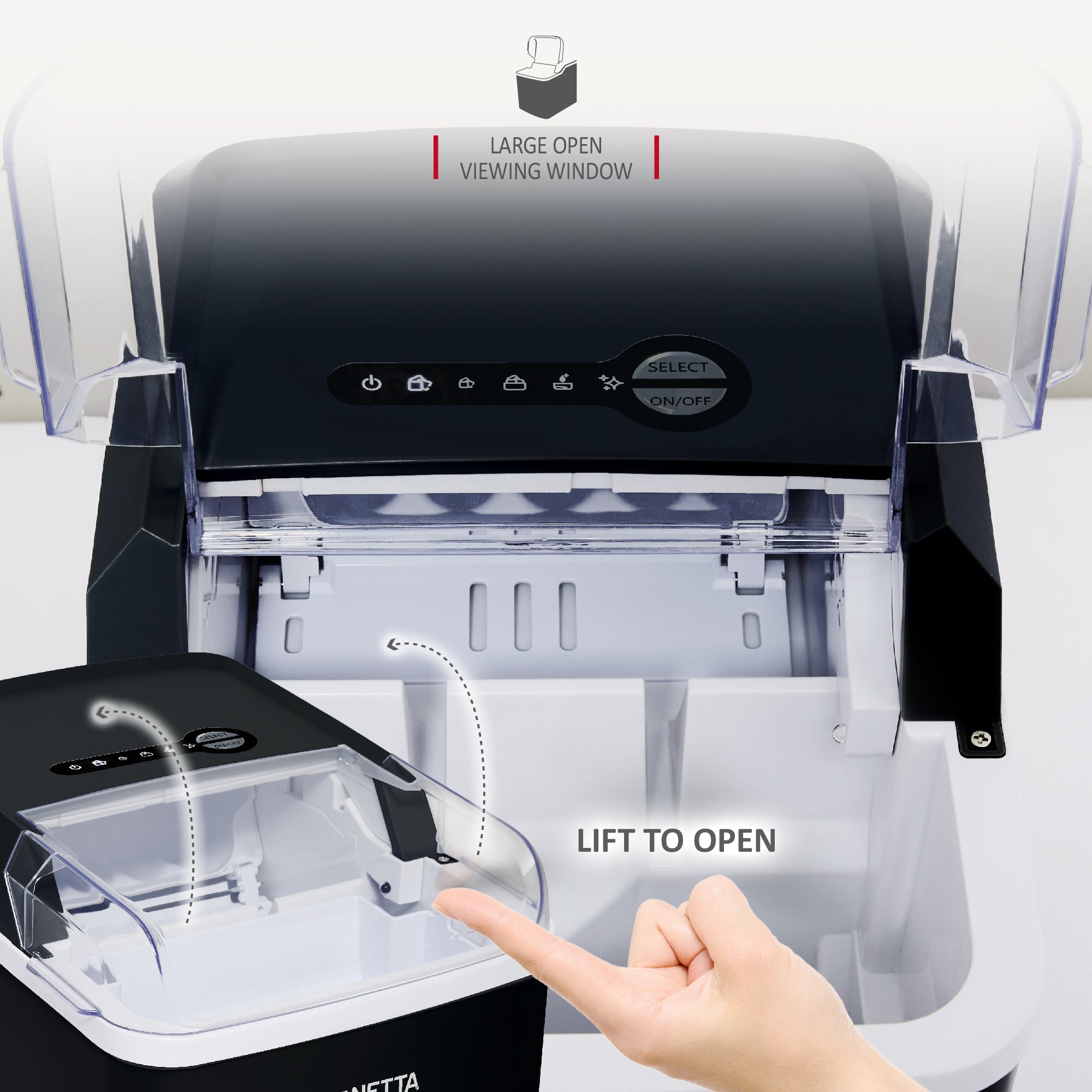 NETTA Ice Maker Machine with 1.2L Tank - Makes 12KG of Ice per Day