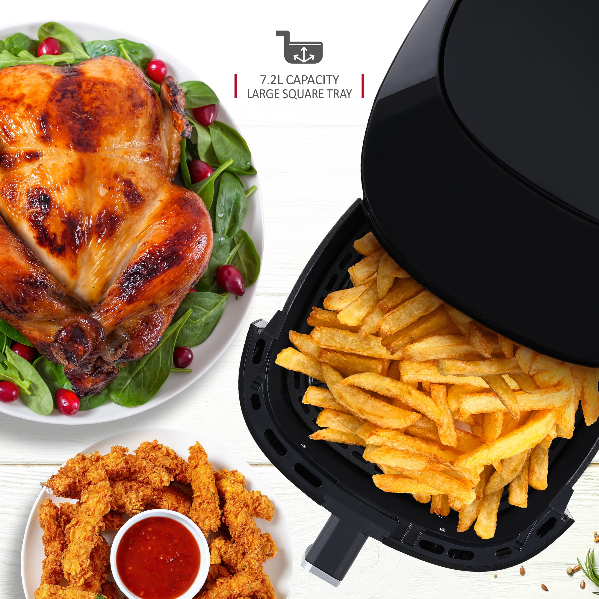 NETTA Digital Air Fryer with Drawer and Detachable Non-Stick Frying Tray