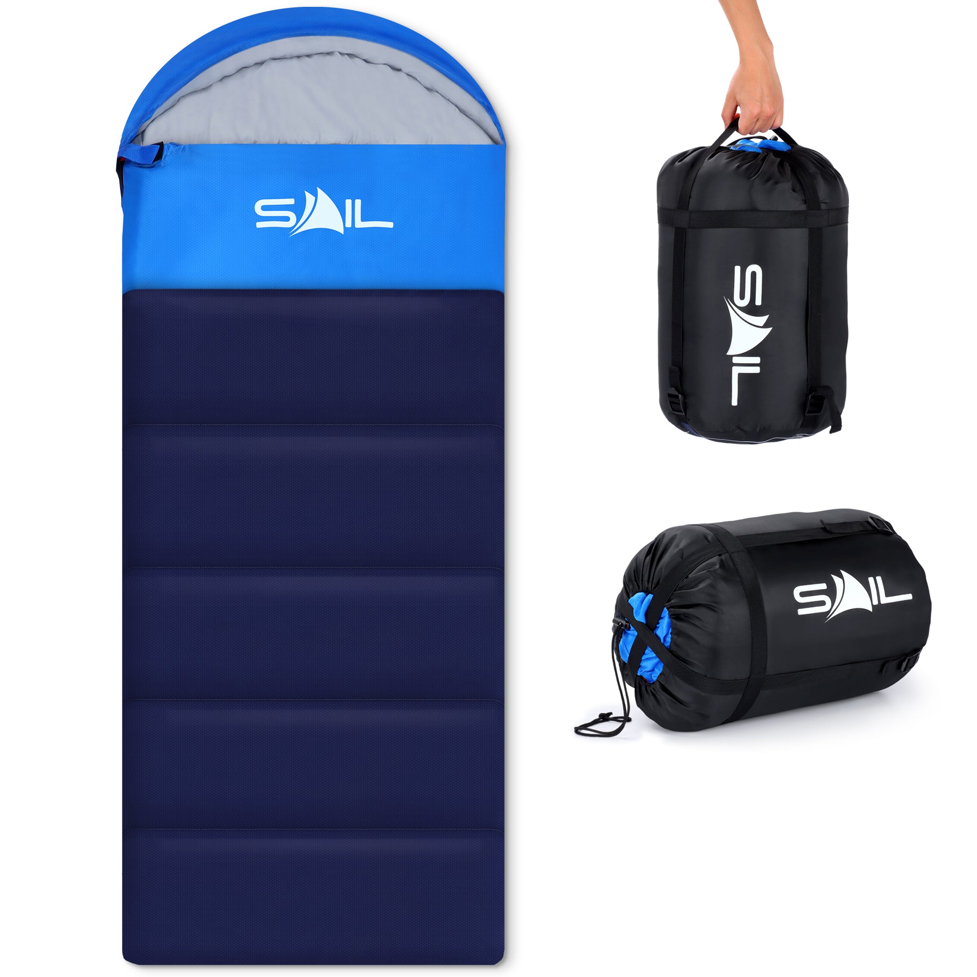 SAIL 'One' Waterproof Sleeping Bag 3-4 Season Indoor & Outdoor Camping Hiking