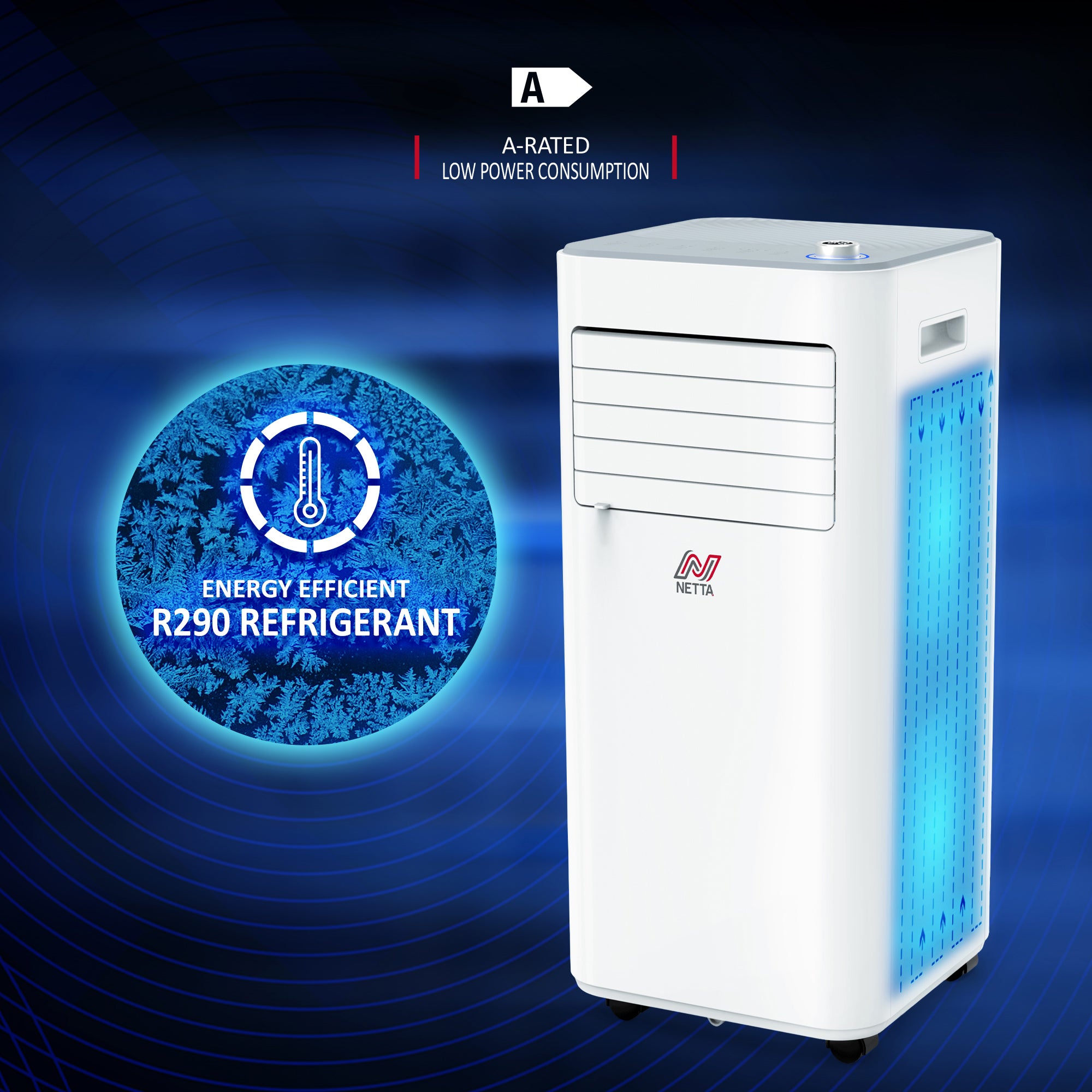 NETTA 7000BTU 3-in-1 Portable Air Conditioner
