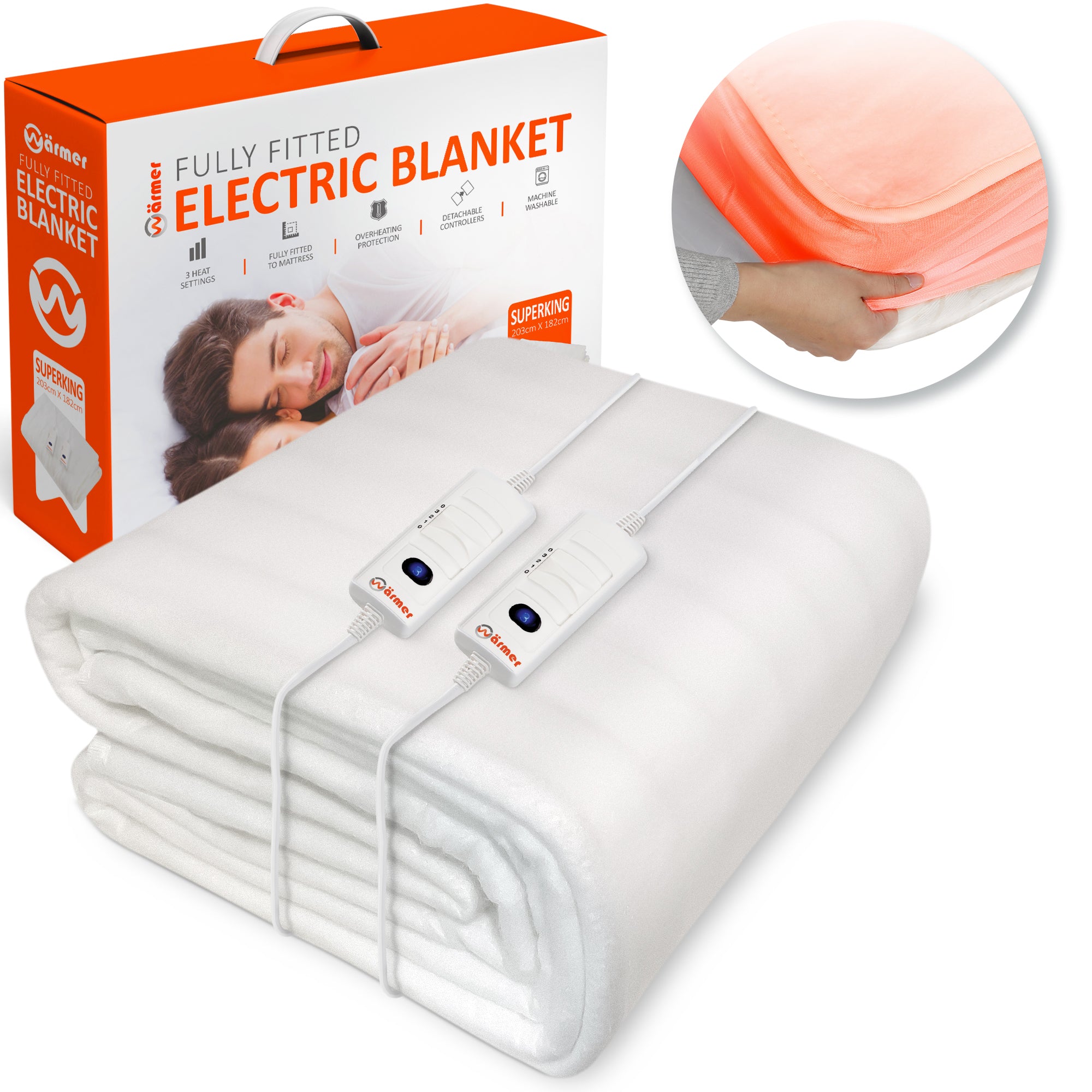 Wärmer Fully Fitted Electric Blanket with Detachable Controller