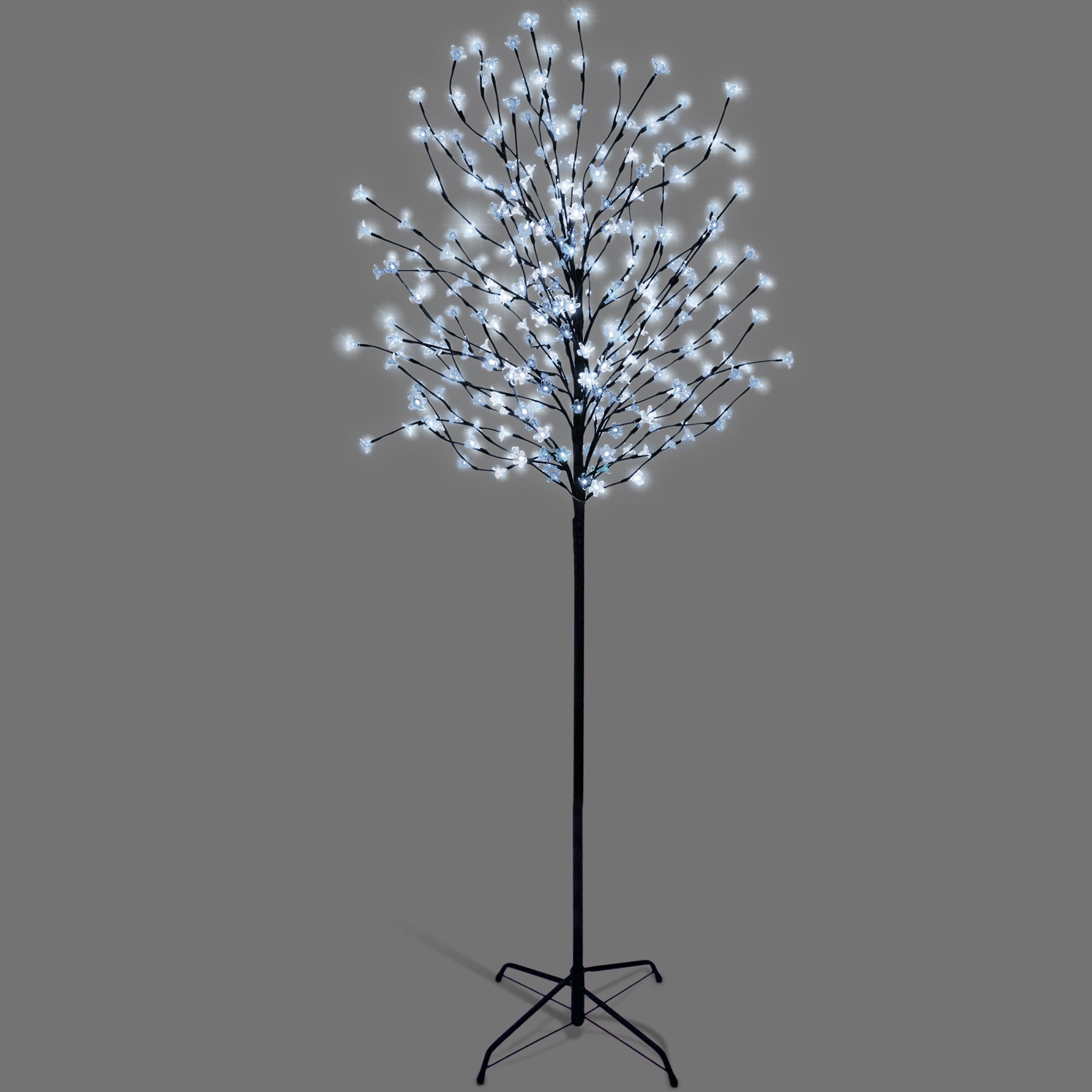 NETTA 5FT LED Cherry Blossom Tree, 250 Pre-Lit Lights, Auto-Off Timer and 8 Lighting Modes, 3M Power Cable, Suitable for Indoor and Outdoor Use - Cool White