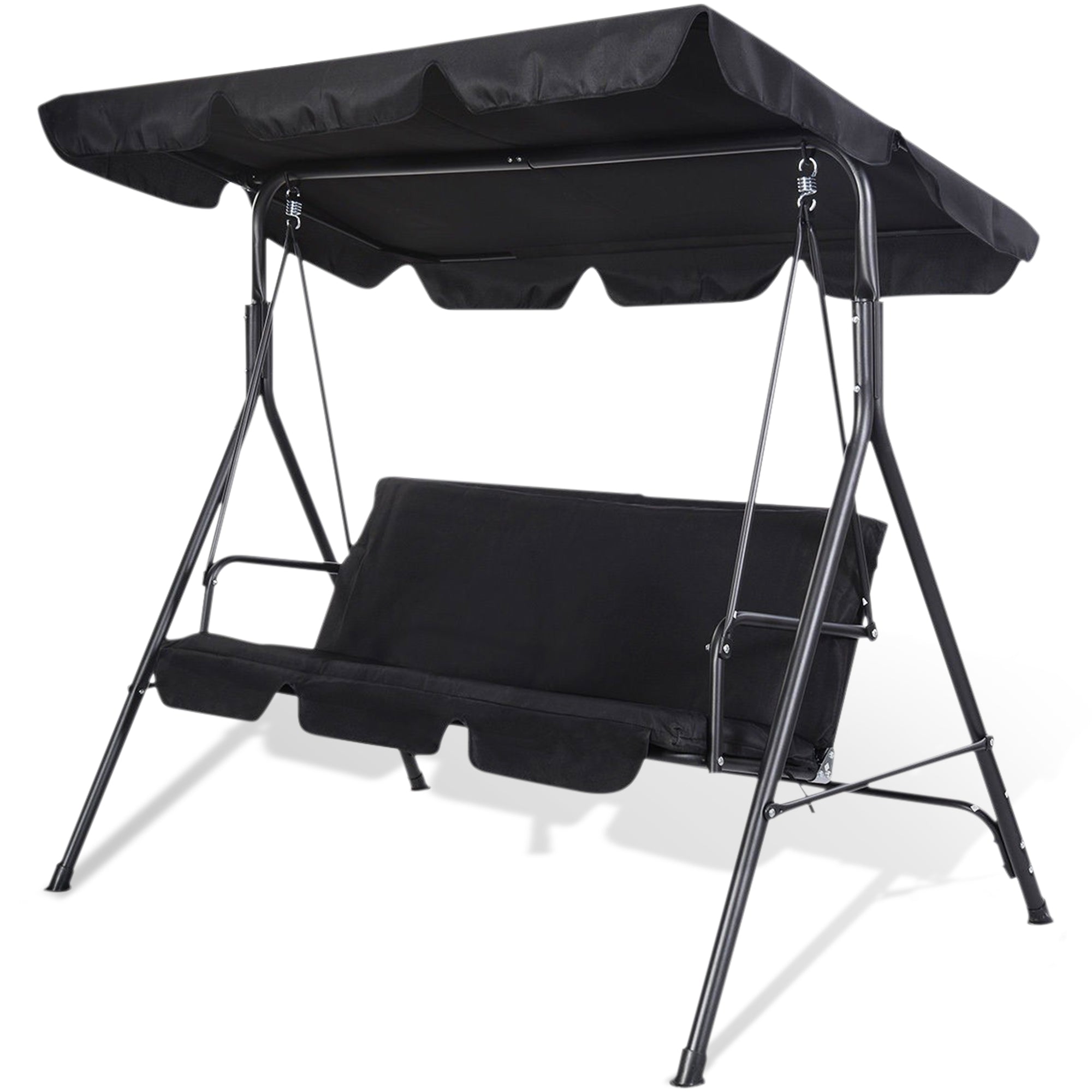 SUNMER 3-Seater Swing With Canopy - Black