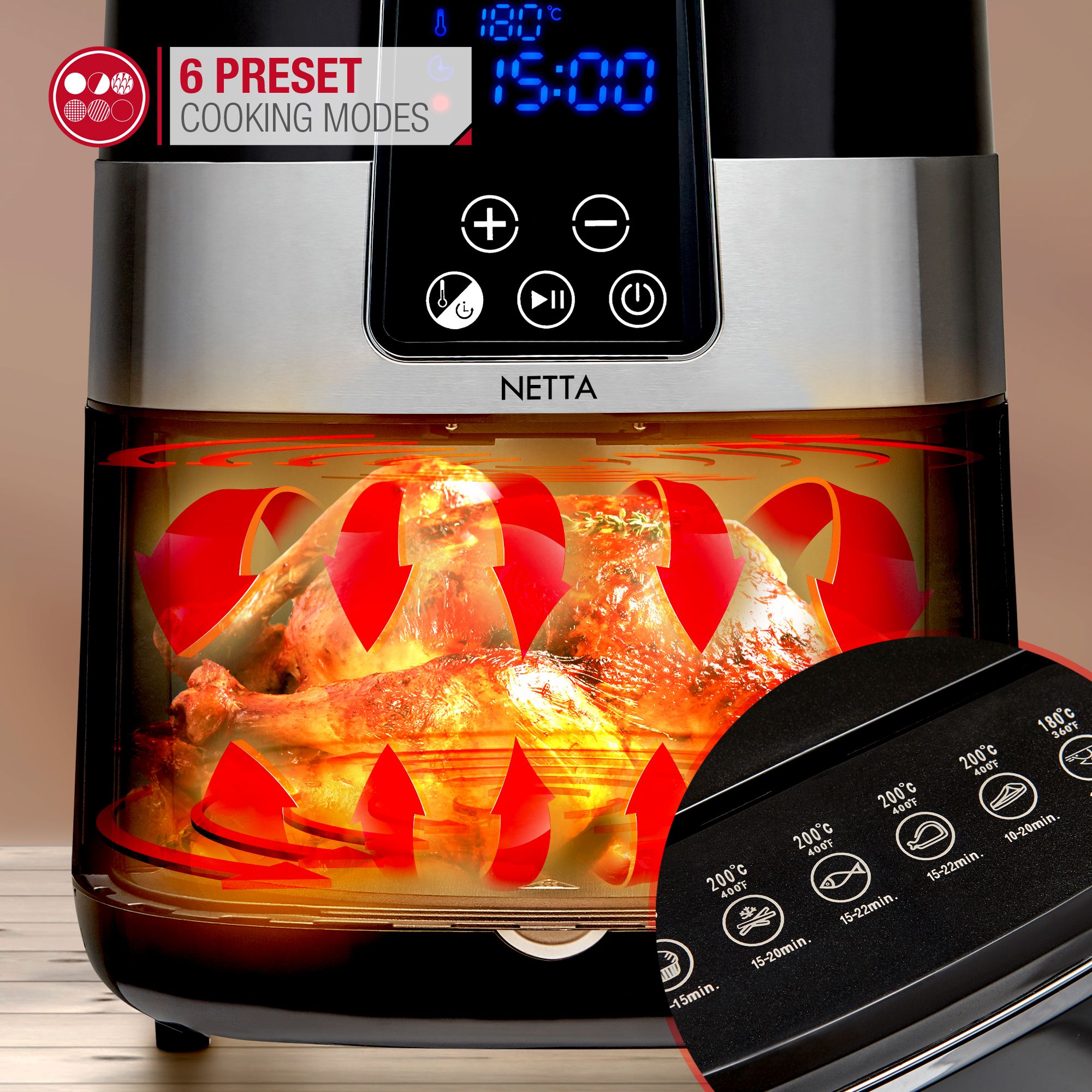 NETTA 4.2L Digital Air Fryer