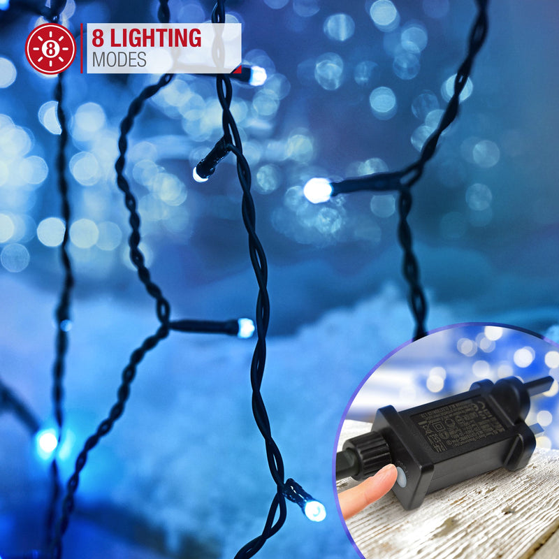 2000LED Icicle String Lights - Cool White
