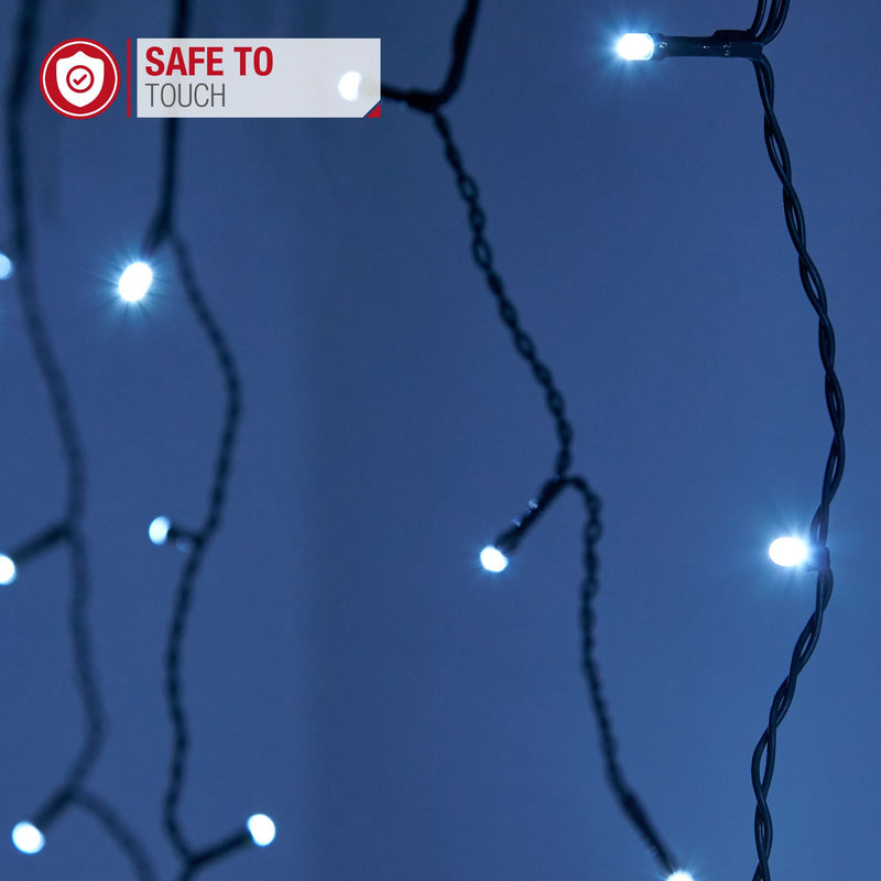 2000LED Icicle String Lights - Cool White