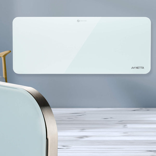 2000W Slimline Glass Panel Heater - White