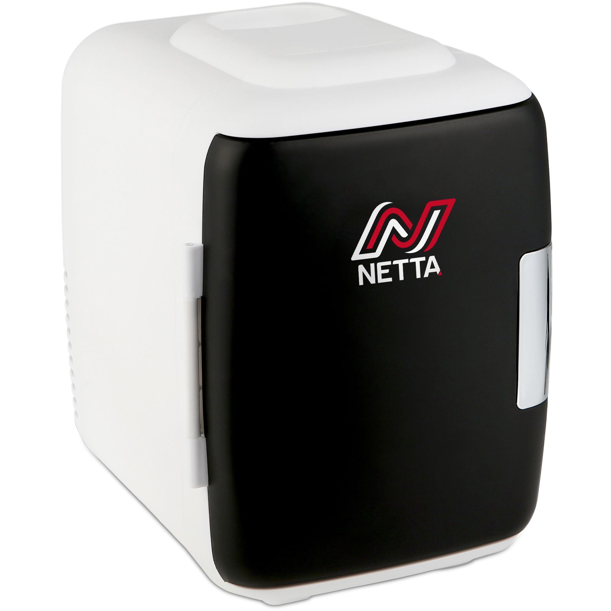 NETTA 5L Mini Fridge with 12V Car Socket and UK Main Plug  - Black & White