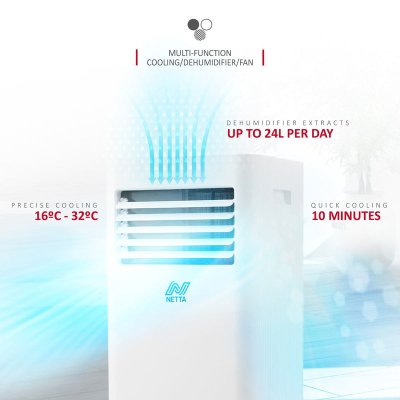 Portable Air Conditioner 10000BTU Air Con Unit for Rooms up to 25sqm