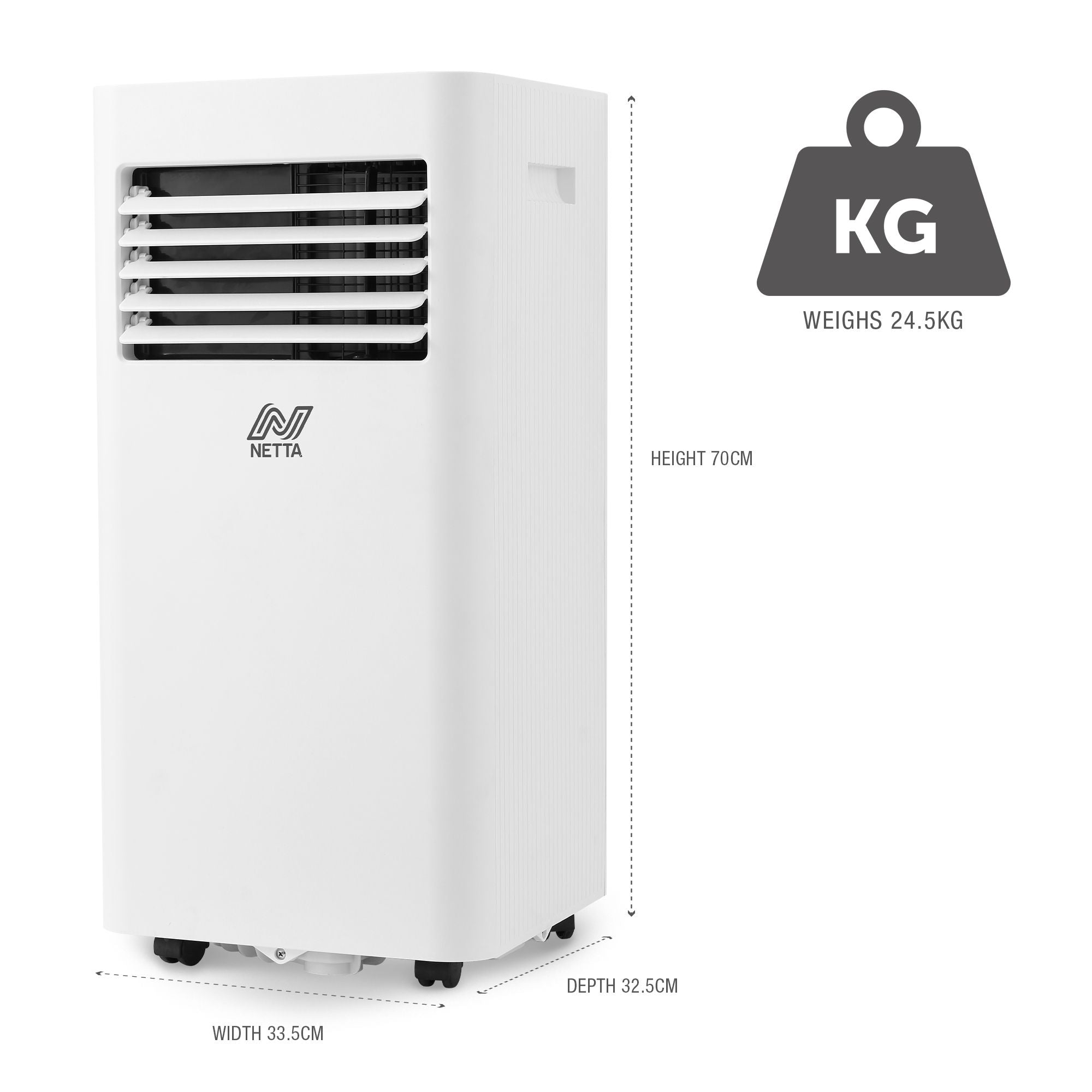 Portable Air Conditioner 10000BTU Air Con Unit for Rooms up to 25sqm