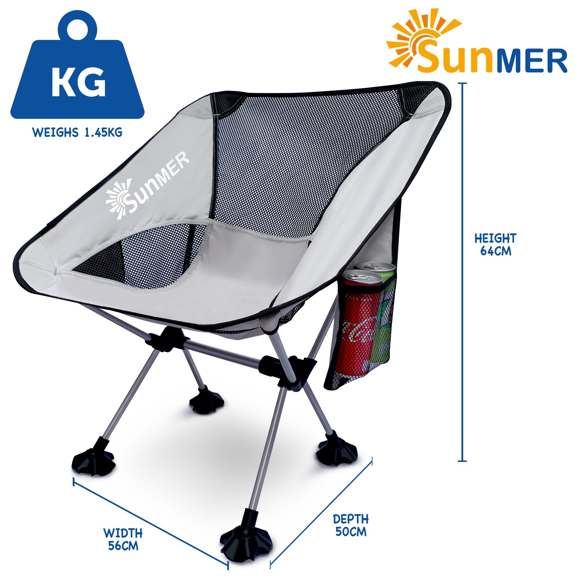 SUNMER Portable Ultra-Light Folding Camping Chair