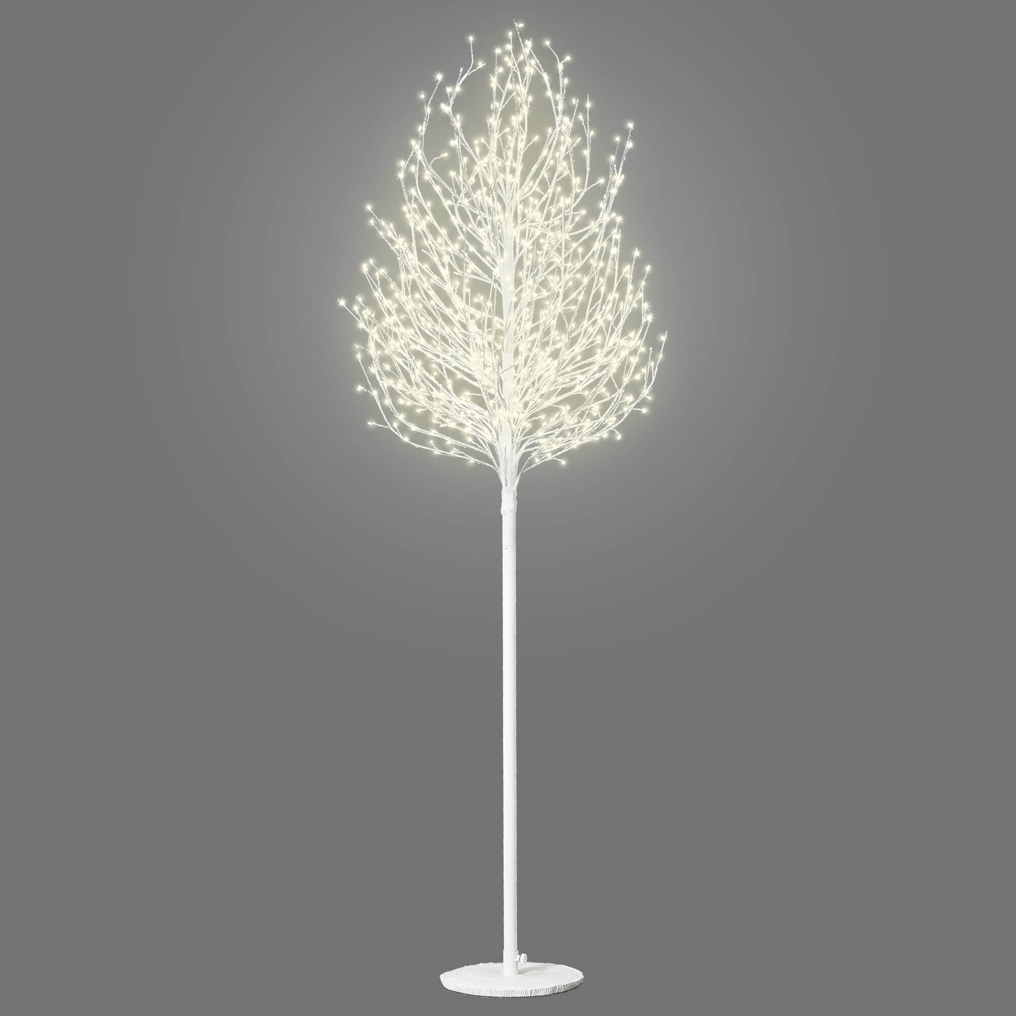 5FT Micro Dot Birch Pre-Lit Christmas Tree with 580 LED Warm White Lights - White